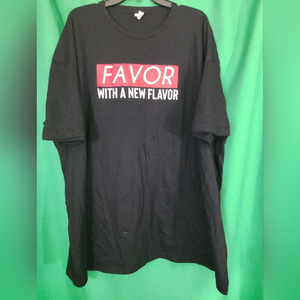 Favor with a New Flavor, 3X, Black Tshirt